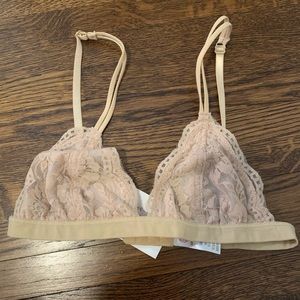 Anemone Nude Lace Bralette- M/L. New with tags
